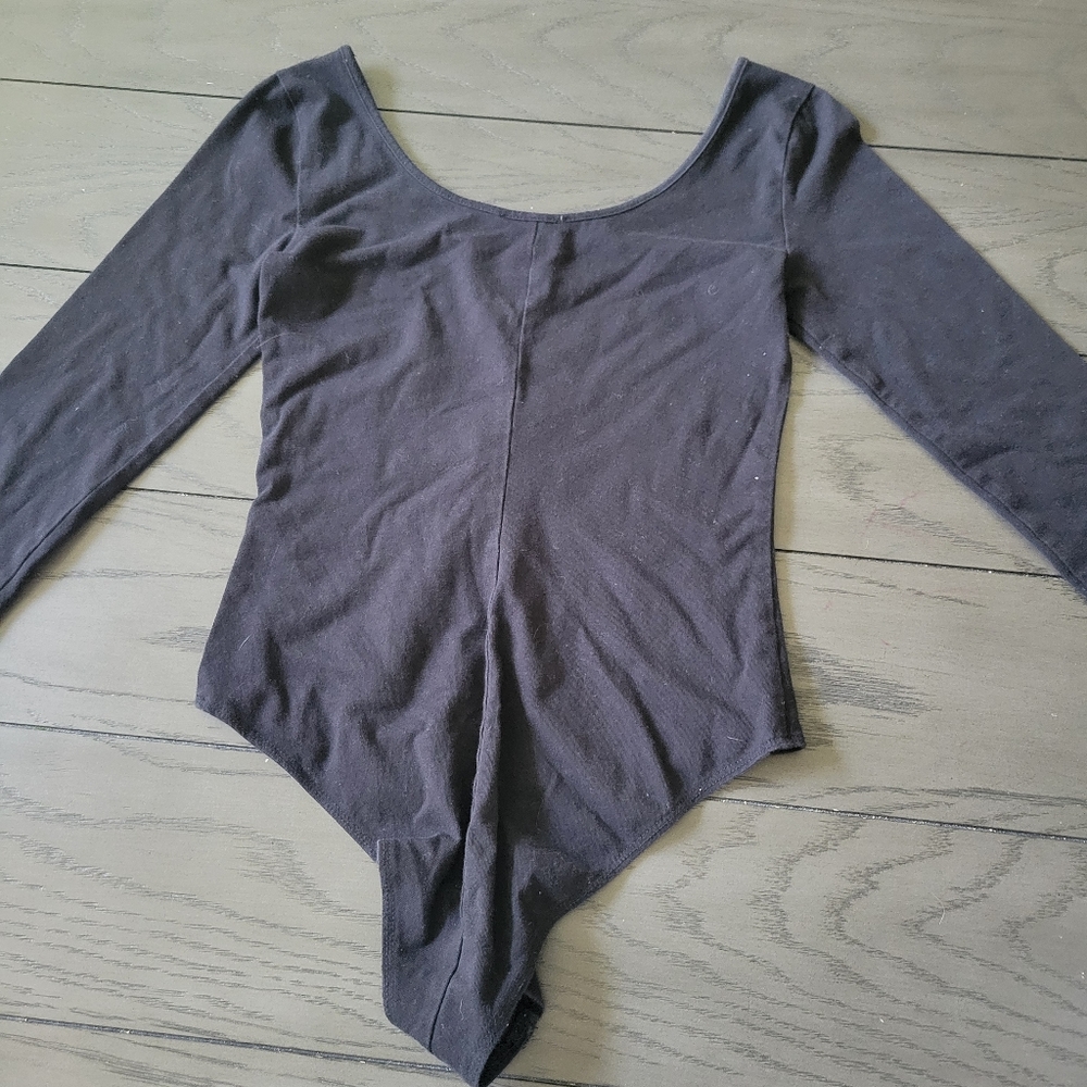Charlotte Russe Black bodysuit top size small
